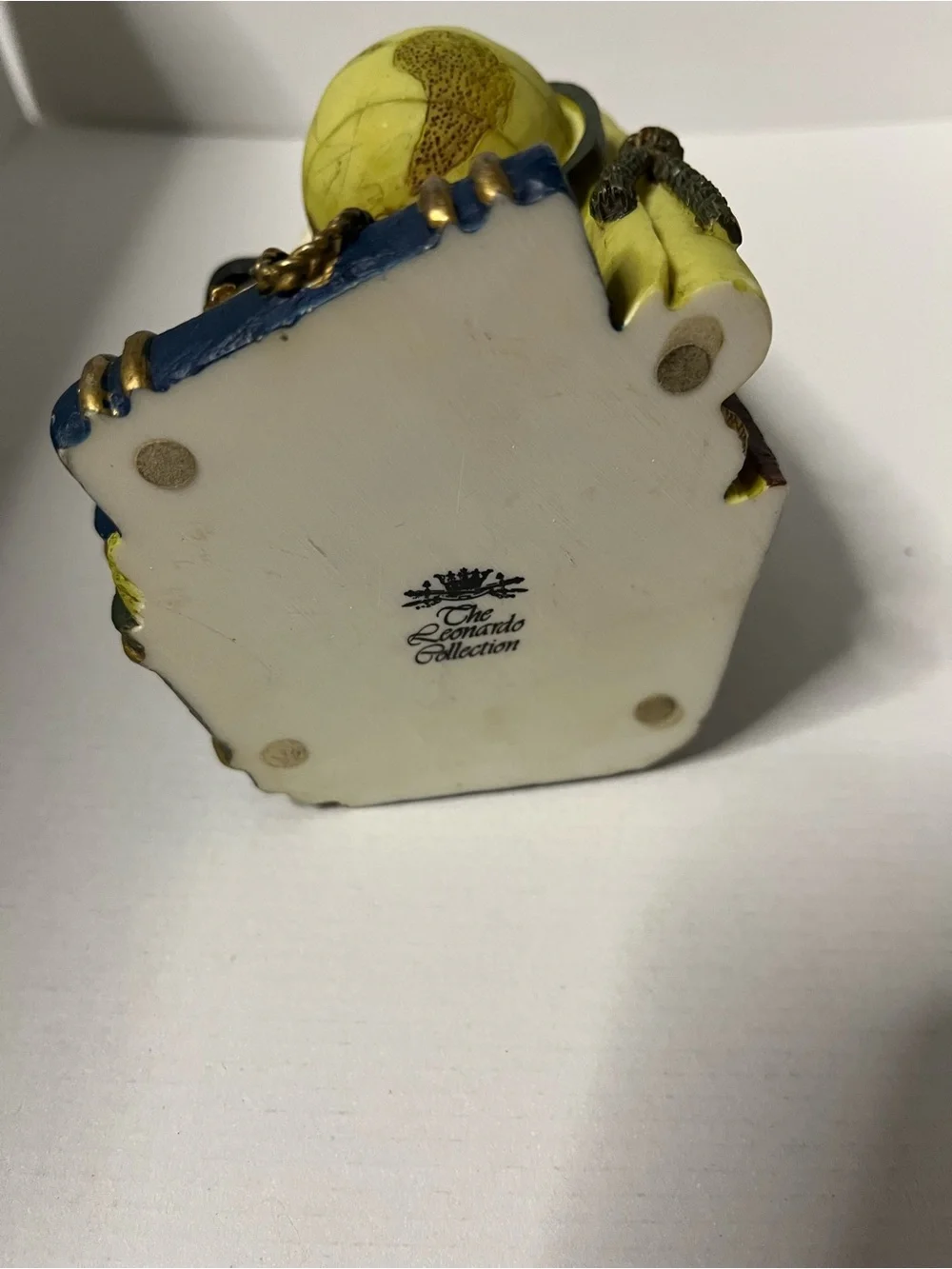 Leonardo Collective Decorative Vintage-Style Desk Organizer in Yellow and Blue